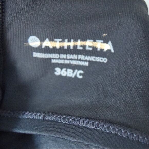 ATHLETA Bondi Bra Cup Swim Top Tankini, Black, Size 36B/C NWT $74 657719 - Picture 8 of 11